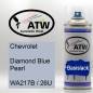 Preview: Chevrolet, Diamond Blue Pearl, WA217B / 26U: 400ml Sprühdose, von ATW Autoteile West.